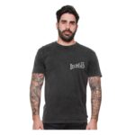 Lucky 13 T-Shirt Skull Built washed black – Bild 2