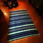 Mexikanische Decke "Weiß Blau" – Bild 2