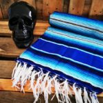 Mexikanische Decke "Weiß Blau"
