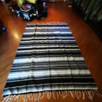 Mexikanische Decke "Weiß Schwarz" – Bild 2