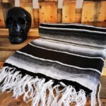 Mexikanische Decke "Weiß Schwarz"