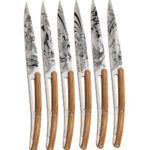 6 Deejo-Steakmesser, Olivenholz / Japanisch – Bild 5