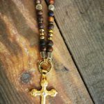 Perlenkette mit Kreuz und Perlenarmkettchen 24 – Bild 3