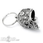 Biker-​Bell ever Totenkopf Motorblock Tank Rad mit Flügeln Flammen Ride Bell – Bild 4