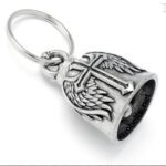 Biker-​Bell mit geflügeltem Kreuz Motorrad Glücksbringer – Bild 3