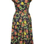 Queen Kerosin SWING KLEID MIT TROPISCHEM ALL-OVER-PRINT »HIBISKUS BLACK« – Bild 2