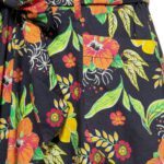 Queen Kerosin SWING KLEID MIT TROPISCHEM ALL-OVER-PRINT »HIBISKUS BLACK« – Bild 3