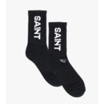 SA1NT BAMBOO CREW SOCK - TWIN PACK - BLACK