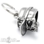 Biker-​Bell 3D Totenkopf mit FTW Cappy Biker-​Bell Forever Two Wheels Motorrad Glücksbringer – Bild 2