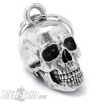 Biker-​Bell 3D Totenkopf in Form eines menschlichen Schädels Motorrad Glücksbringer – Bild 2