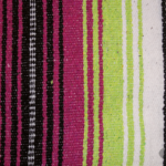 Mexikanische Decke "Pink, Apfel-Grüm & Weiss" – Bild 2