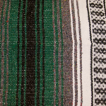 Mexikanische Decke "Grün, Grau & Weiss" – Bild 2