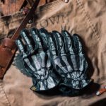 Rude Riders Bones Motorradhandschuhe aus schwarzem Leder – Bild 2