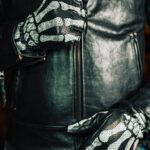 Rude Riders Bones Motorradhandschuhe aus schwarzem Leder – Bild 3