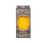 70´s MOTORRADHANDSCHUHE AUS ARBEITSLEDER Gelb – Bild 7