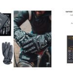 Rude Riders Tattoo Motorradhandschuhe aus schwarzem Leder – Bild 5