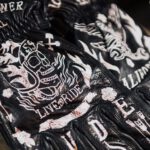 Rude Riders Tattoo Motorradhandschuhe aus schwarzem Leder – Bild 4