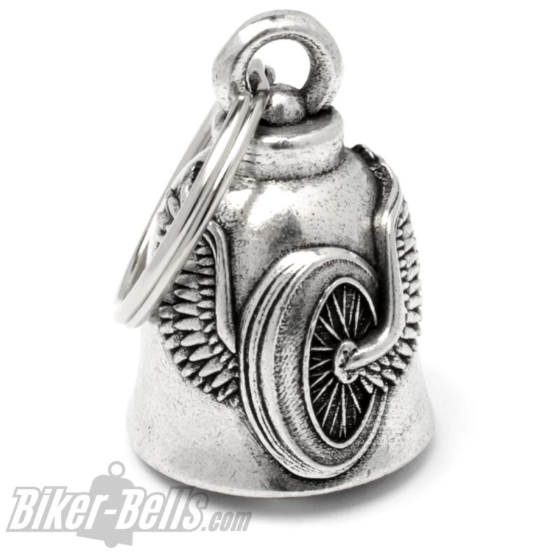 2er Set Biker Bell - Motorrad Glücksglocke Mit Halterung Aus Zinklegierung