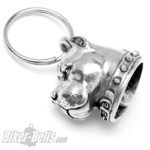 Biker Bell 3D Pitbull Dobermann Dogge Hund Bikerbell Motorrad Glocke – Bild 2