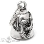 Biker-​Bell Rad mit Flügel Winged Wheel Motorrad-​Glocke Glücksbringer