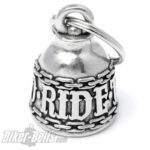 Biker-​Bell mit großen Buchstaben "Live to Ride to Live"