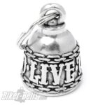 Biker-​Bell mit großen Buchstaben "Live to Ride to Live" – Bild 4