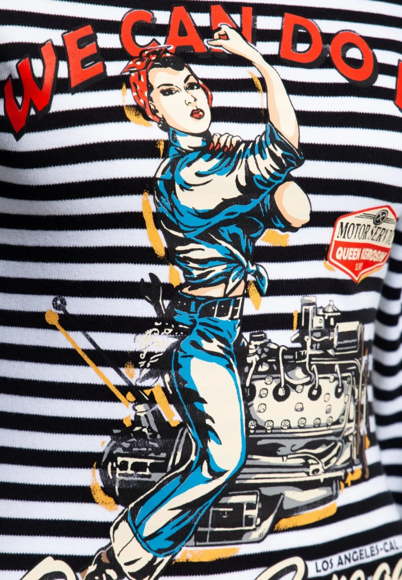 Queen Kerosin Rollkragen Langarmshirt »We can do it« – Bild 2