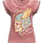 Queen Kerosin Enzymewash T-Shirt »Ride Free Soutch Dakota«