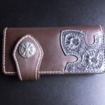 BIKER TRUCKER WALLET SKULL CONCHO braun/schwarz