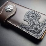 BIKER TRUCKER WALLET SKULL CONCHO braun/schwarz – Bild 2