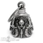 Biker-​Veteran Motorrad-​Glocke Totenkopf