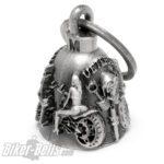Biker-​Veteran Motorrad-​Glocke Totenkopf – Bild 2