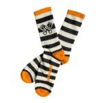 Age of Glory Gestreifte Socken Schwarz-Weiß-Orange