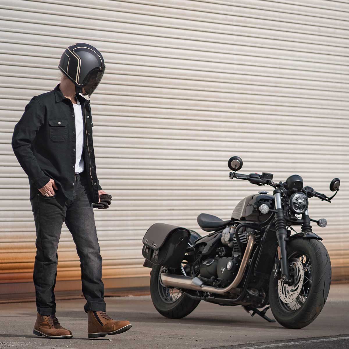 Modeka Overshirt Oliwer schwarz – Bild 3