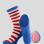 Rokker Socken rot gestreift – Bild 2