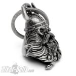 3D Totenkopf mit Wikinger-​Helm geflochtemen Bart Glücksbringer – Bild 3
