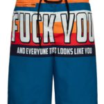 King Kerosin Herren "Fu** You Badehose Kurz