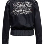 Queen Kerosin Damen Gabardin Jacke "Rockn roll Rebel Queen"