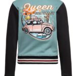 Queen Kerosin Damen College Jacke «Sun Valley» (grün)