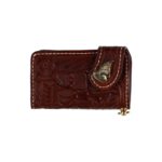 70´s Brieftasche TESSCHIO Klein Graviert Braun