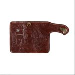 70´s Brieftasche TESSCHIO Klein Graviert Braun – Bild 3