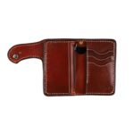 70´s Brieftasche TESSCHIO Klein Graviert Braun – Bild 4