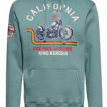 King Kerosin Herren Hoodie "California" Aquablau