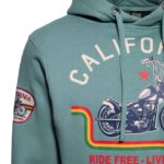 King Kerosin Herren Hoodie "California" Aquablau – Bild 3
