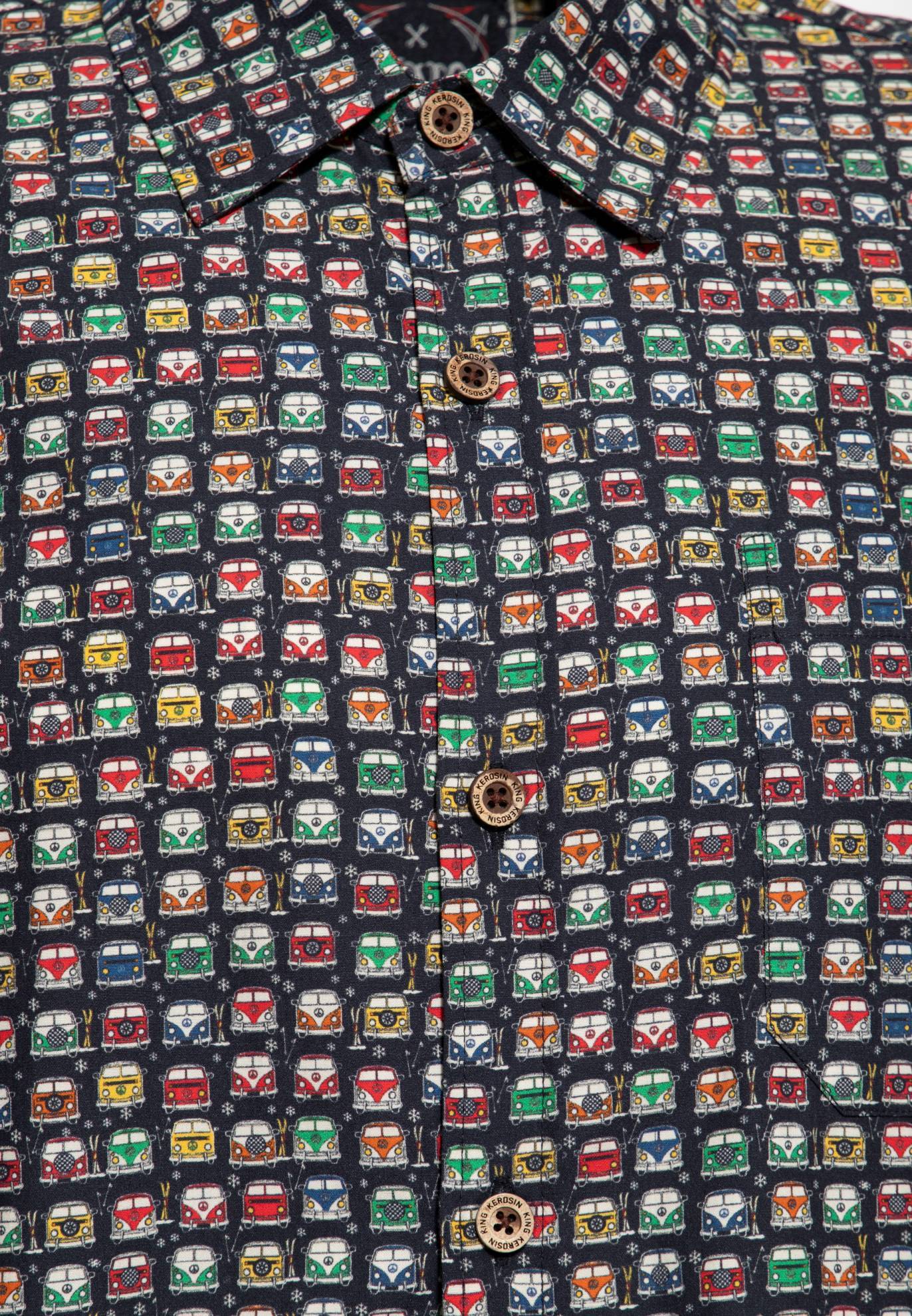 King Kerosin Herren Langarmhemd «Love Bus» – Bild 5