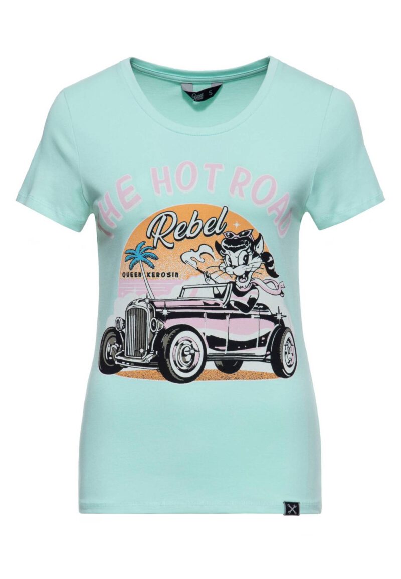 Queen Kerosin Damen T-Shirt "The Hot Road Rebel"