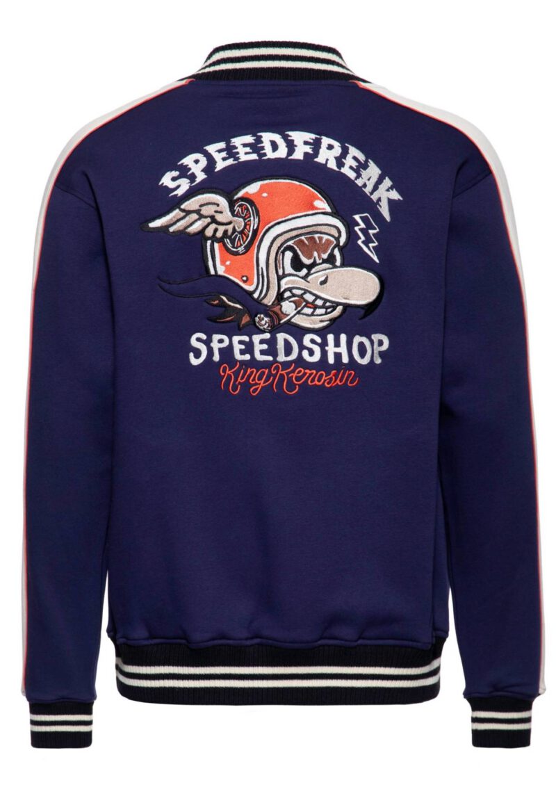 King Kerosin Herren College Jacket with piping"Speedfreak"