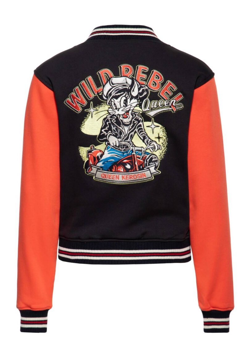 Queen Kerosin Damen College Jacket "Wild Rebel"