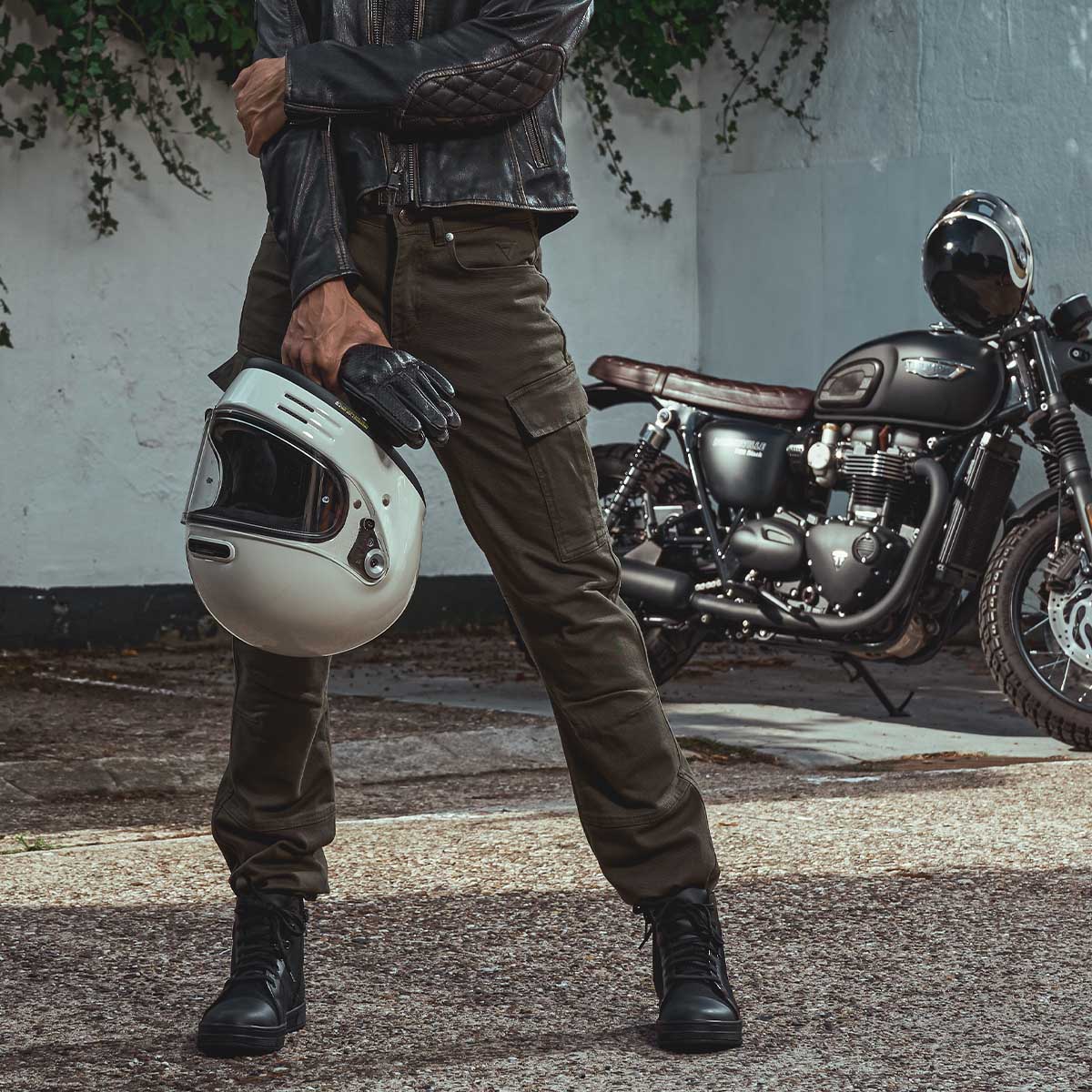 Modeka Jeans Brandon Cargo Lady olive – Bild 4