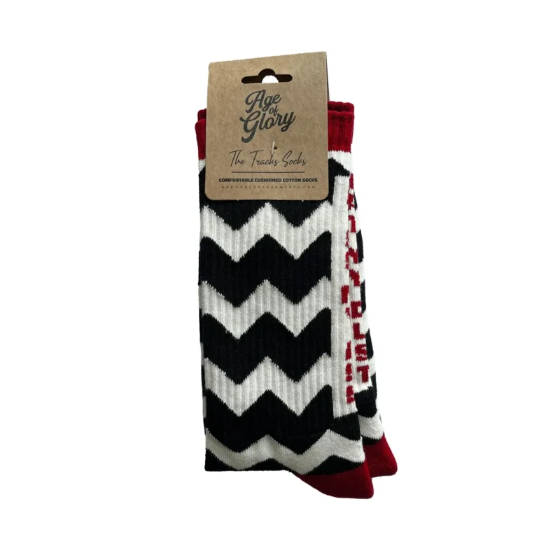 Age of Glory Tracks Socks Black Off-White Burgundy – Bild 2